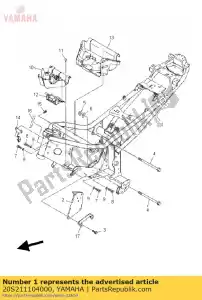 yamaha 20S211104000 frame comp. - Lado inferior