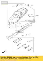 gereedschapsset sc300aef van Kawasaki, met onderdeel nummer 56007Y004, bestel je hier online: