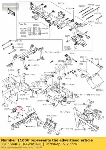 kawasaki 110564407 beugel kvf750gff - Onderkant