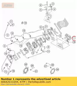 ktm 60642031044 módulo abs lleno - Lado inferior