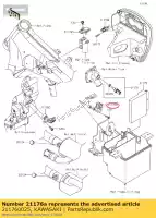 211760025, Kawasaki, sensor vn2000-a1 kawasaki  vn vulcan 900 1700 2000 2004 2005 2006 2007 2008 2009 2010 2011 2012 2013 2014 2015 2016 2017 2018 2019 2020 2021, Nieuw