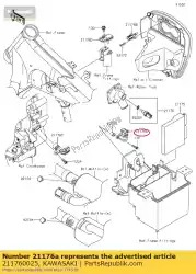 sensor vn2000-a1 van Kawasaki, met onderdeel nummer 211760025, bestel je hier online: