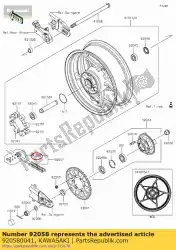 Qui puoi ordinare zx1000rgf a catena articolata da Kawasaki , con numero parte 920580041: