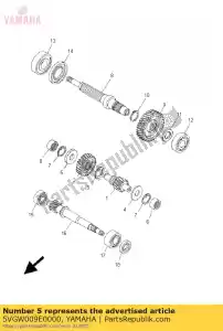 yamaha 5VGW009E0000 washer set - Bottom side