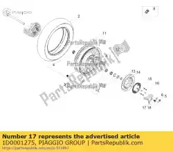 abs voorste sensor van Piaggio Group, met onderdeel nummer 1D0001275, bestel je hier online: