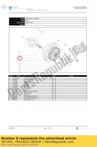 Piaggio Group 597291 spacer - Bottom side