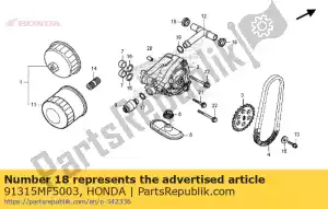 honda 91315MF5003 selo, tubo de óleo - Lado inferior