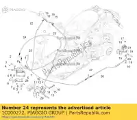 1C000272, Piaggio Group, Tubo de freno de la unidad abs - pasador del freno delantero vespa gts rp8m45510, rp8m45820, rp8m45511 rp8m45610, rp8m45900 rp8m45610, rp8m45900, rp8m45611, rp8m45901,  rp8m45723, rp8m45724 rp8md3100, rp8md3101 rp8md3102 rp8md3200,  vespa gts zapm4520, rp8m45710,  zapm45200, zapm45202 zapm45300, zapm45301 zapm459l , Nuevo