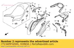Here you can order the cable, seat lock from Honda, with part number 77156MFGD00: