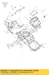 triumph T2304858 moldura del guardabarros trasero - Lado inferior