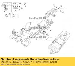 Aprilia 898252, Battery bracket, OEM: Aprilia 898252