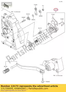 kawasaki 131720009 cambio de eje klx125cdf - Lado inferior