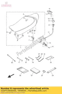 yamaha 1SDF47800000 serrure de siège - La partie au fond