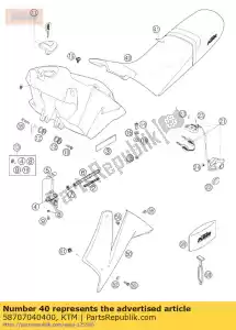 ktm 58707040400 assento preto / carbono duque 2000 - Lado inferior