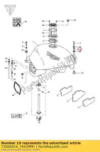 triumph T3000024 sleeve, m6x23, plated - Bottom side