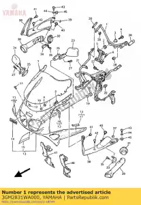 Yamaha 3GM2831WA000 stay, mirror 1 - Bottom side