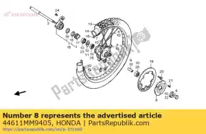 honda 44611MM9405 ensemble de rayons b, fr. (b9x247.0) - La partie au fond