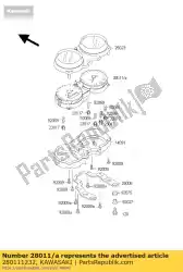 Here you can order the meter,speed&tacho,kph from Kawasaki, with part number 280111232: