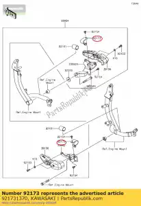 Kawasaki 921731370 klem - Onderkant