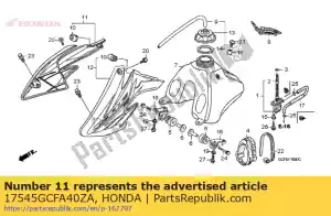 Honda 17545GCFA40ZA shroud set, r. tank (wl) - Bottom side