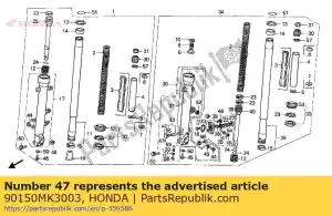 Honda 90150MK3003 conjunto de soquete hexadecimal sc - Lado inferior