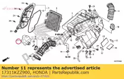 Aqui você pode pedir o ressonador em Honda , com o número da peça 17311KZZ900: