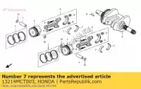 13214MCT003, Honda, Bearing a, connecting rod (brown) honda fjs 600 2005 2006 2011 2012, New