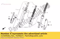 51500GEL701, Honda, pipe assy., l.slid honda xr  r xr50r 50 , Nuovo