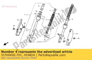 Honda 51500GEL701 pipe assy., l.slid - La partie au fond