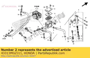 honda 43313MGZJ11 slang comp. b, rr. rem - Onderkant