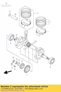 suzuki 1216045G10 connrod - Bottom side