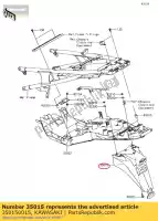 350150015, Kawasaki, flap-comp zg1400a8f kawasaki  gtr klz tr 1000 1400 2008 2009 2010 2011 2012 2013 2014 2015 2016 2017, Nuevo