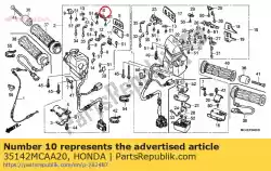 Aquí puede pedir lente, r. Superior de Honda , con el número de pieza 35142MCAA20: