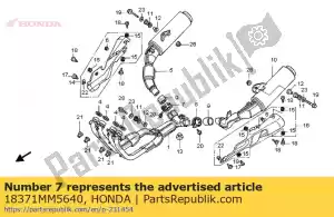 honda 18371MM5640 band, r. geluiddemper - Onderkant