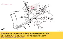 Here you can order the switch assy., engine stop from Honda, with part number 35130MJWD51: