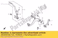 28300KSK710, Honda, Arm assy., kick starter honda cr  r crf x cr250r 250 , Novo