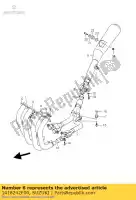 1418242F00, Suzuki, abrazadera, tubo de escape suzuki gsx  gsx1400 gsx1400z 1400 , Nuevo