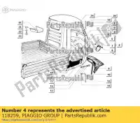 118259, Piaggio Group, omslag ape moto-guzzi v vin: zapc80000, motor: c000m zapc80000 50 750 1998 1999 2000 2001 2002 2003 2004 2005 2006 2007 2008 2009 2010 2011 2012 2013 2014 2015 2016 2017 2018 2019 2020 2021 2022, Nieuw