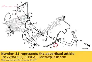 honda 18422MAL600 collare, montaggio marmitta - Il fondo