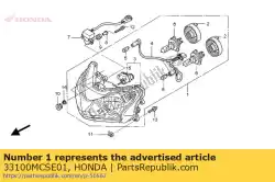 Qui puoi ordinare faro anteriore. Da Honda , con numero parte 33100MCSE01: