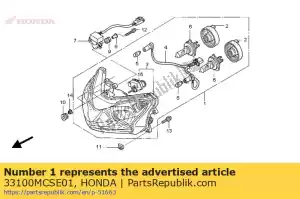 honda 33100MCSE01 faro anteriore. - Il fondo