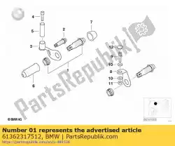 Here you can order the key button - d=18mm          from BMW, with part number 61362317512: