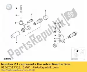 bmw 61362317512 key button - d=18mm - Bottom side