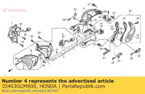 Honda 33403GCM900 base comp., r. clignotant - La partie au fond