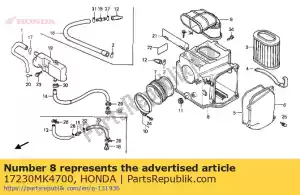 Honda 17230MK4700 case.comp., aire / c - Lado inferior