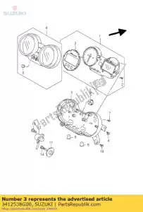 suzuki 3412538G00 conjunto reflector - Lado inferior