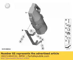 Aquí puede pedir tornillo de cabeza de relleno de BMW , con el número de pieza 18221464332: