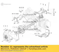 Here you can order the spacer from Piaggio Group, with part number B014214: