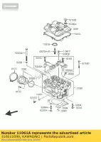 11061S099, Kawasaki, pakking, hoofddeksel kawasaki klv  a klv1000 1000 , Nieuw