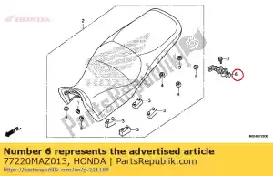 Honda 77220MAZ013 gancho, trava de assento - Lado inferior